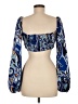Luxxel 100% Polyester Blue 3/4 Sleeve Blouse Size M - photo 2