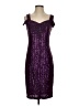 En Focus Studio 100% Polyester Purple Cocktail Dress Size 4 - photo 1