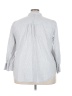 Lane Bryant Stripes Gray 3/4 Sleeve Button-Down Shirt Size 22 - 24 Plus - photo 2