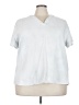 Lane Bryant White Silver Short Sleeve Blouse Size 24 - photo 1