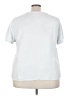 Lane Bryant White Silver Short Sleeve Blouse Size 24 - photo 2
