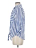 Vixbe 100% Rayon Stripes Blue 3/4 Sleeve Button-Down Shirt Size M - photo 5