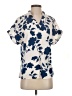 Shein Floral Blue Short Sleeve Blouse Size S - photo 1