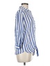 Vixbe 100% Rayon Stripes Blue 3/4 Sleeve Button-Down Shirt Size M - photo 4