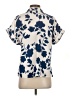 Shein Floral Blue Short Sleeve Blouse Size S - photo 2