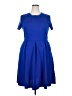 Unbranded Solid Blue Casual Dress Size XXL - photo 1