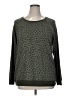 Lucky Brand Animal Print Green Pullover Sweater Size 1X - photo 1