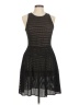 BCBGMAXAZRIA Stripes Black Cocktail Dress Size M - photo 1