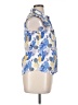 Joy Joy 100% Viscose Print Blue Sleeveless Button-Down Shirt Size XL - photo 4
