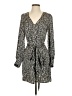 H&M 100% Polyester Animal Print Silver Casual Dress Size S - photo 1