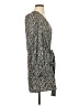 H&M 100% Polyester Animal Print Silver Casual Dress Size S - photo 4