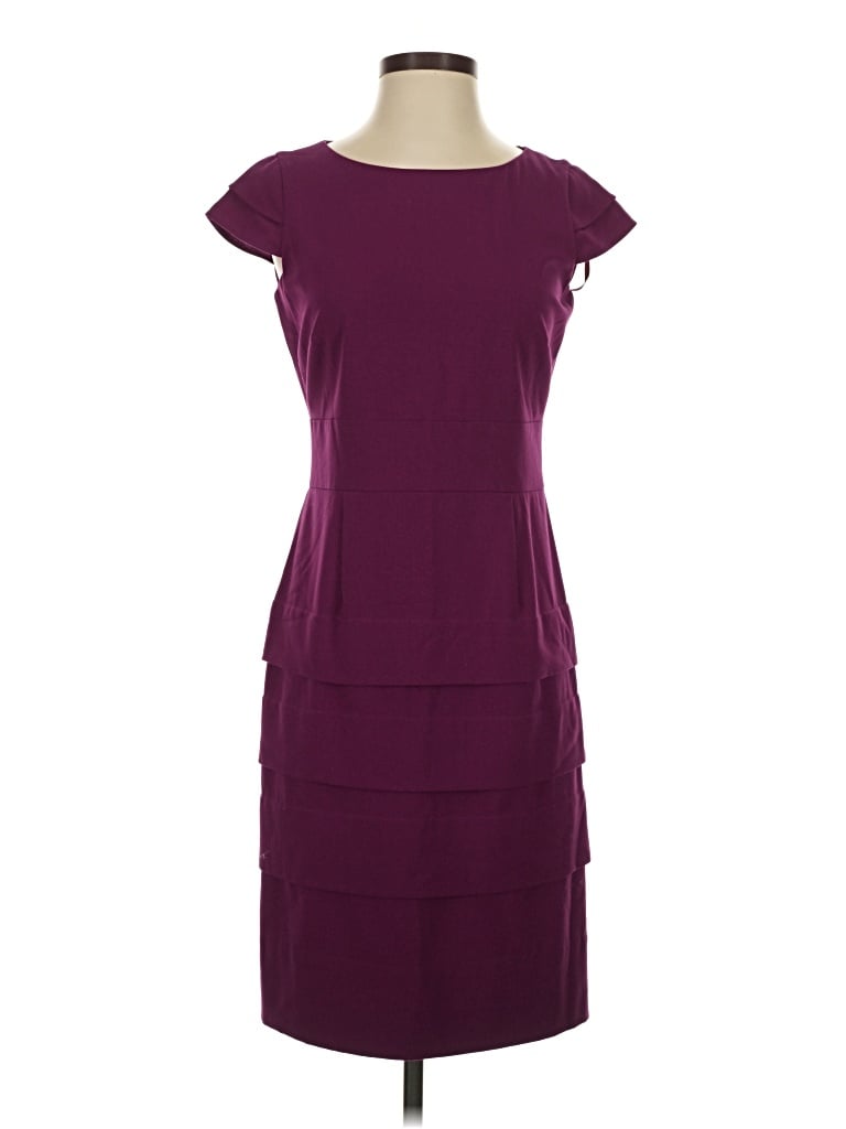 Pre-owned Tahari By Asl Casual Dress In Burgundy