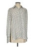 Max Studio 100% Polyester Houndstooth Ivory Long Sleeve Blouse Size S - photo 1