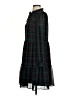 J.Crew 100% Polyester Plaid Green Casual Dress Size XS - photo 5
