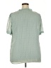 Unbranded 100% Polyester Polka Dots Teal Short Sleeve Blouse Size 2X - photo 2