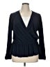 On 34th 100% Polyester Blue Long Sleeve Blouse Size XL - photo 1