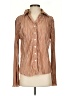 Shein Stripes Brown Long Sleeve Blouse Size S - photo 1