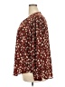 Lush 100% Polyester Burgundy Long Sleeve Blouse Size 2X - photo 5