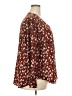 Lush 100% Polyester Burgundy Long Sleeve Blouse Size 2X - photo 4