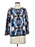 Moth Print Blue Pullover Sweater Size S - photo 1