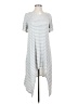 Easel Stripes Gray Casual Dress Size S - photo 1