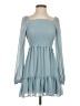 1.State 100% Polyester Solid Blue Casual Dress Size XS - photo 1