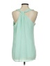 Banana Republic 100% Polyester Green Sleeveless Blouse Size S - photo 2