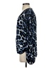 Cache 100% Polyester Animal Print Blue Long Sleeve Blouse Size S - photo 5