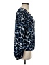 Cache 100% Polyester Animal Print Blue Long Sleeve Blouse Size S - photo 4