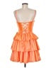 Unbranded 100% Polyester Orange Cocktail Dress Size 6 - photo 2