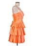Unbranded 100% Polyester Orange Cocktail Dress Size 6 - photo 4