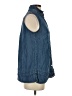 J.Jill Solid Blue Sleeveless Button-Down Shirt Size XS - photo 4