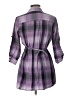 Apt. 9 Plaid Purple 3/4 Sleeve Button-Down Shirt Size L - photo 2