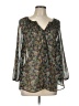 Daniel Rainn 100% Polyester Gray 3/4 Sleeve Blouse Size L - photo 1