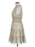 Max Studio 100% Polyester Paisley Yellow Cocktail Dress Size L - photo 5