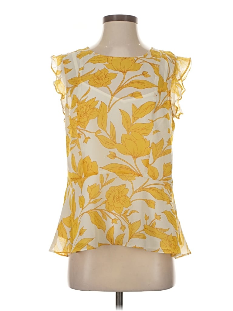 Pre-owned Cabi Sleeveless Blouse In Yellow