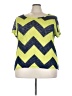 Moa Moa Chevron-herringbone Green Short Sleeve T-Shirt Size 3X - photo 1