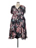 Torrid 100% Polyester Floral Blue Cocktail Dress Size 4X Plus (4) - photo 1