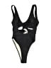 Unbranded Graphic Black One Piece Swimsuit Size S - photo 1