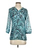 Chico's Teal 3/4 Sleeve Blouse Size Sm (0) - photo 1