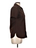 Machine 100% Polyester Brown Short Sleeve Blouse Size 10 - photo 4