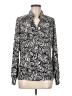 East5th 100% Polyester Paisley Silver Long Sleeve Blouse Size M - photo 1