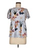 Shein Floral Gray Short Sleeve Blouse Size M - photo 1