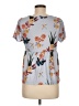 Shein Floral Gray Short Sleeve Blouse Size M - photo 2