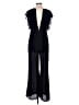 Nic & Jo 100% Polyester Solid Black Jumpsuit Size L - photo 2