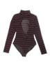 Win Win 100% Polyester Burgundy Purple Bodysuit Size L (estimated) - photo 1