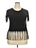 Rouge 100% Cotton Black Short Sleeve Top Size 2X - photo 1