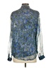 Coldwater Creek 100% Polyester Paisley Blue Long Sleeve Blouse Size S - photo 2