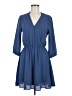 Lush Solid Blue Casual Dress Size M - photo 1