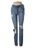 Free People Hearts Blue Jeans Size 26 waist - photo 1